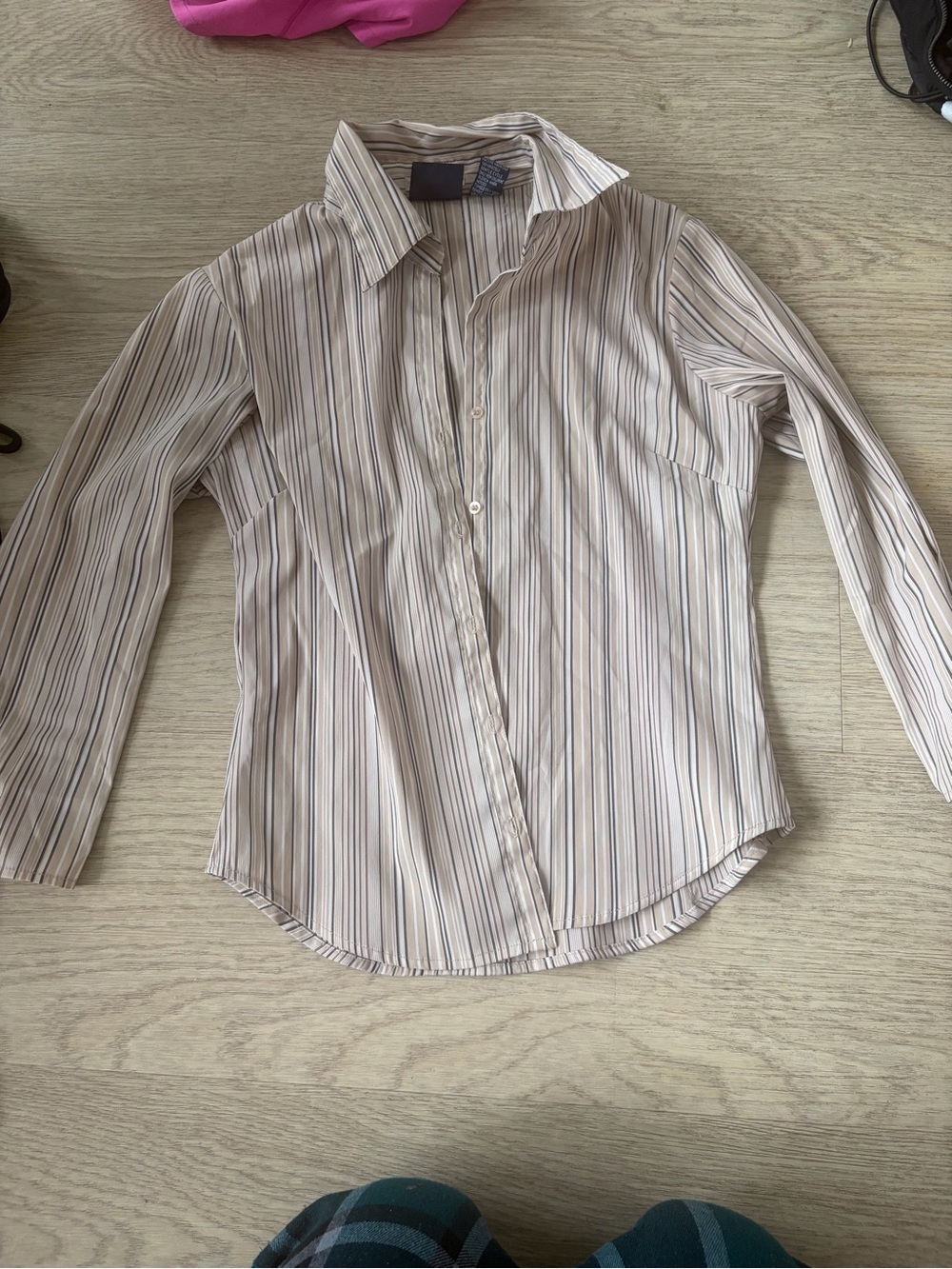 Classic Striped Long-Sleeve Shirt - Neutral Stripe